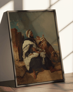 Seated Arab Man with Horse, Alfred Dedreux